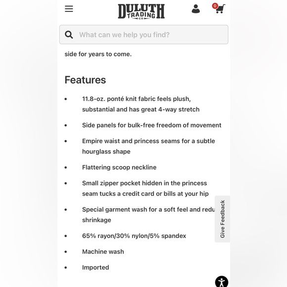 Duluth Trading Black Long Sleeve Dress - Picture 6 of 6